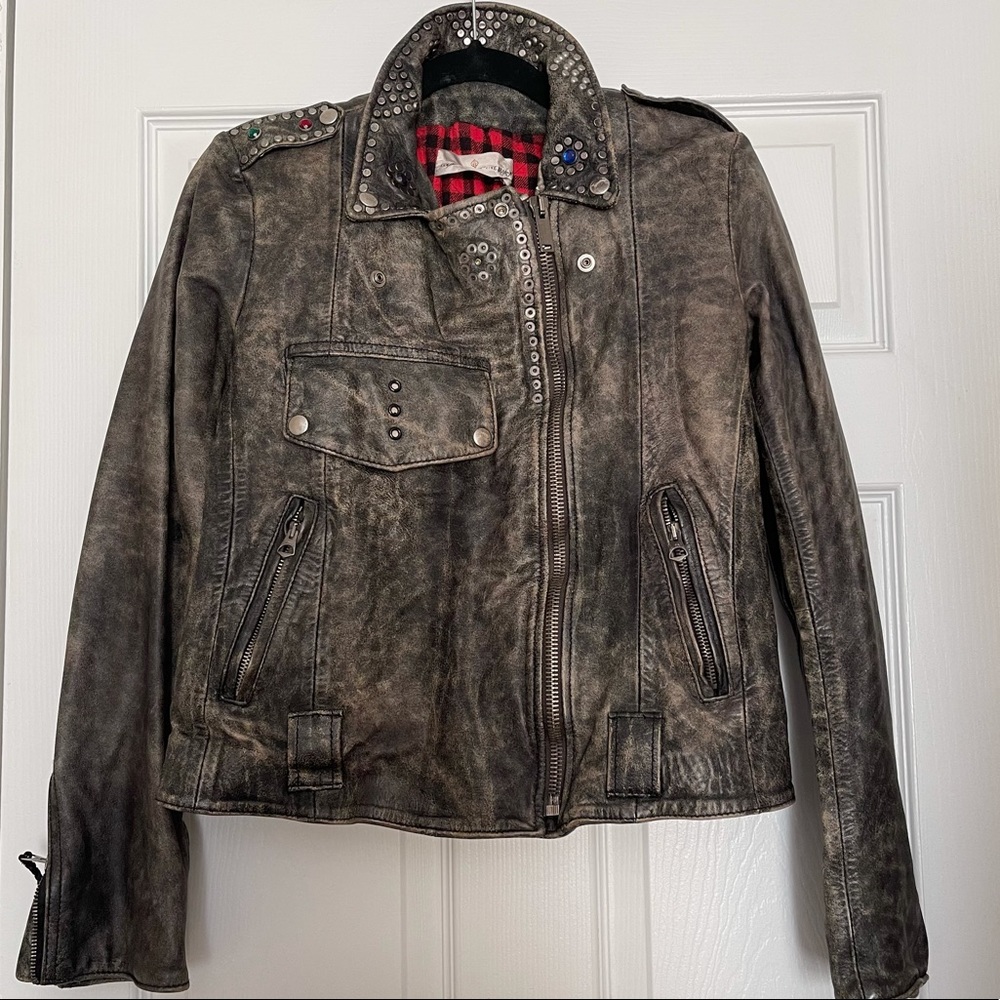❗️ OFFERS WELCOME ❗️ Golden Goose Stud Embellished Calf Leather Jacket
